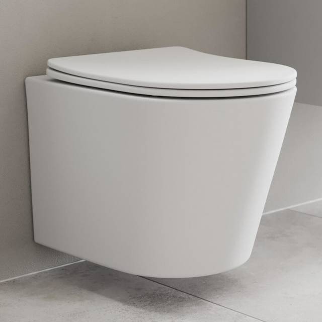 Affine Slim Soft Close D-Shape Toilet Seat - Top Fix White