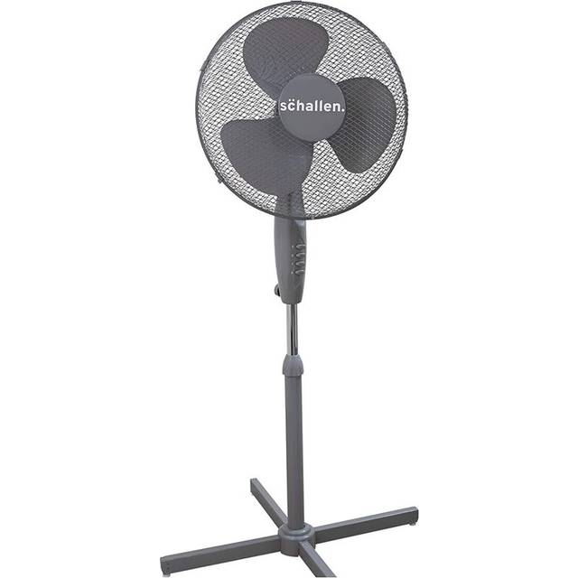 "Schallen 16"" Electric Oscillating Floor Standing Tall Pedestal Air Cooling Fan (Grey)"