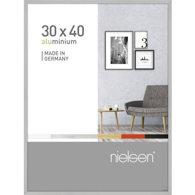 Nielsen Pixel 30x40cm Frosted Silver Aluminium Picture Frame, Silver