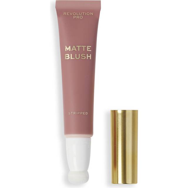 Revolution Pro - Iconic matt cream blush- Wand Stripped Pink | Lättviktig formula | Buildable och blendable | matt mjukfokus | Easy-to-use wand applicator | 15 ml