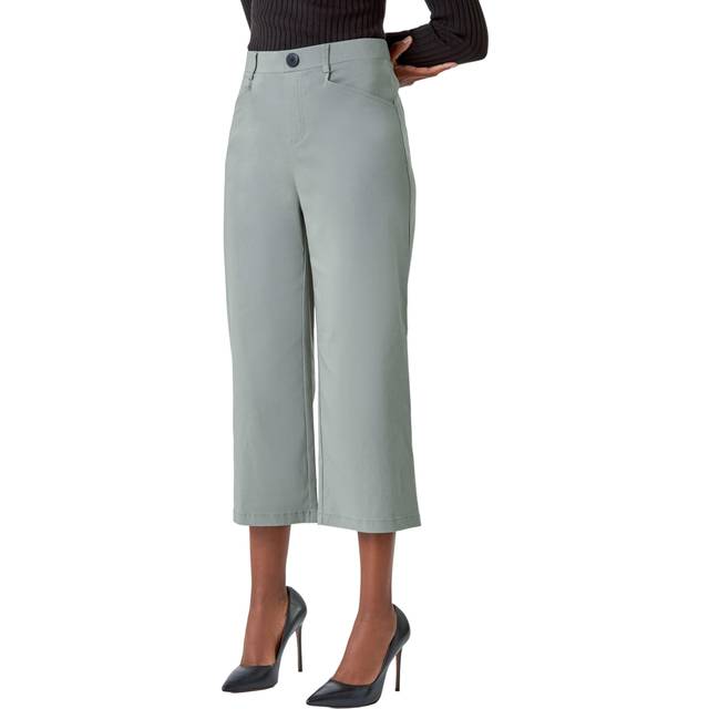 Roman Khaki Cropped Stretch Culotte - Size 20