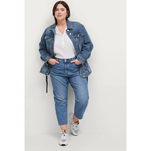 Levi's Plus Size 501® Crop Jeans dam, Medium Indigo Worn In, 22