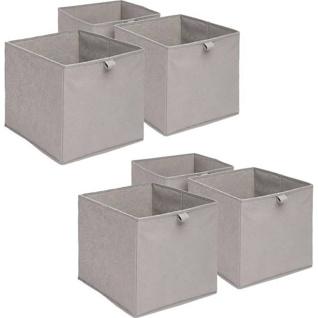 Pack of 6 Folding Storage Organiser Cube Home Laundry Box