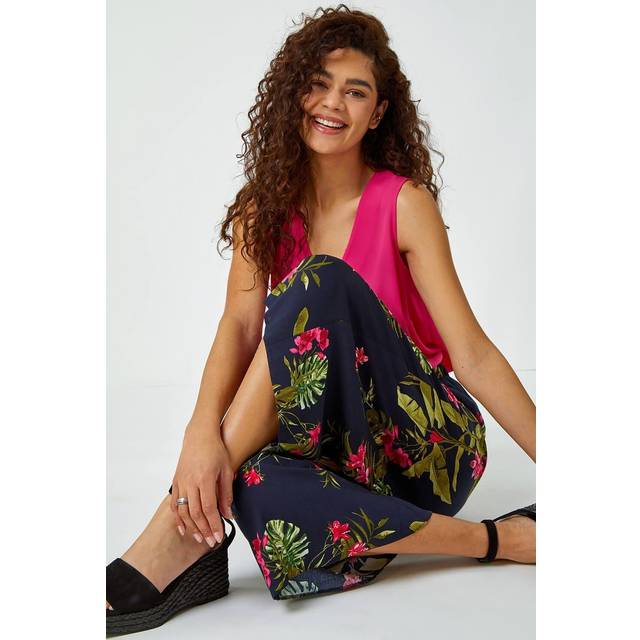 Floral Palm Print Culottes - Pink - 20
