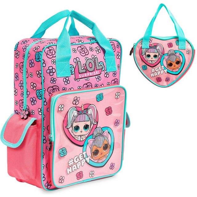 Unicorn and Kitty Queen Handbag and Backpack - Pink - One Size