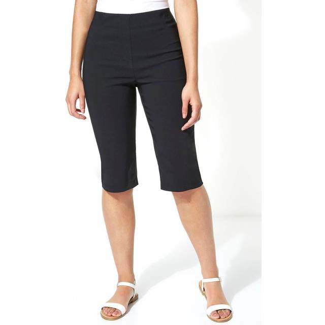 Knee Length Stretch Shorts - Black - Size 16 - Roman