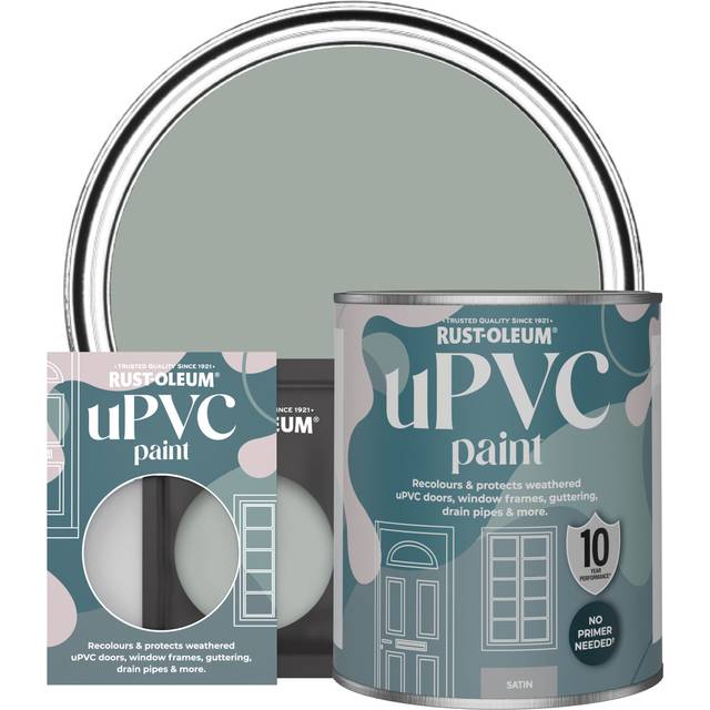 Rust-Oleum UPVC Paint in Satin Finish - Pitch Grey 750ml - Pitch Grey