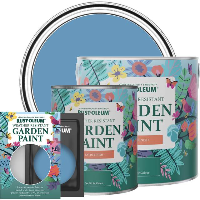 Rust-Oleum Garden Paint, Satin Finish - CORNFLOWER BLUE - 750ml - Blue