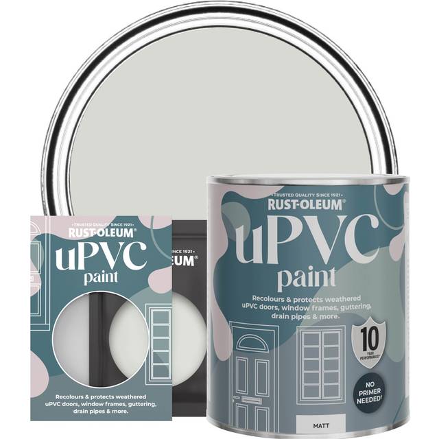 Rust-Oleum uPVC Door and Window Paint Matt Winter Grey 750ml - Grey - Grey