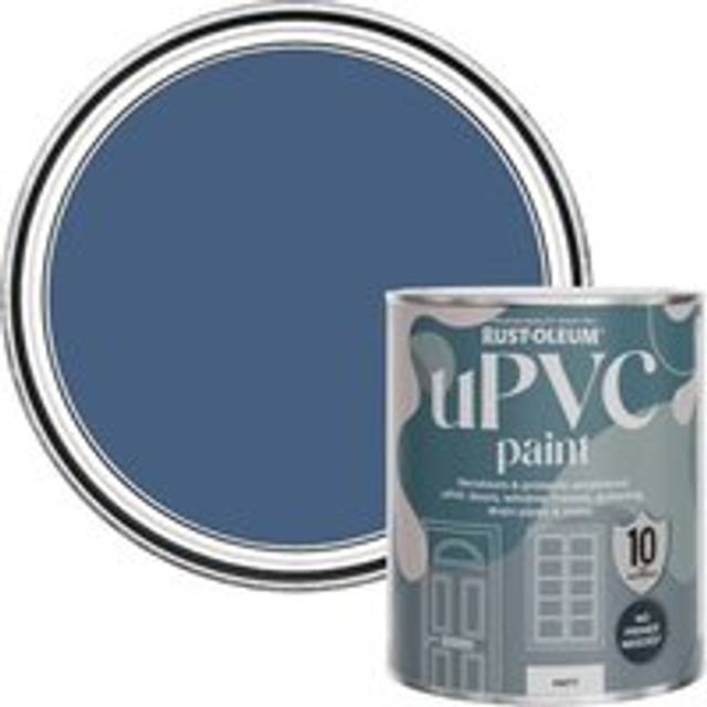 Rust-Oleum uPVC Door and Window Paint Matt Ink Blue 750ml - Blue - Blue