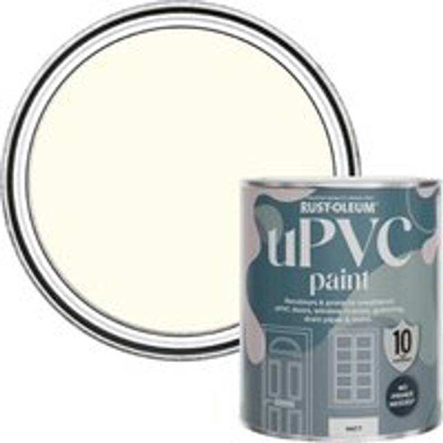 Rust-Oleum uPVC Door and Window Paint Matt Antique White 750ml - White - White