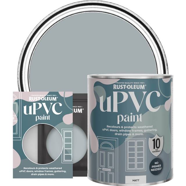 Rust-Oleum uPVC Door and Window Paint Matt Mineral Grey 750ml - Grey - Grey