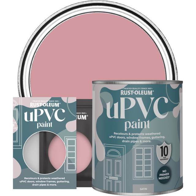 Rust-Oleum uPVC Paint, Satin Finish - DUSKY PINK - 750ml - Pink