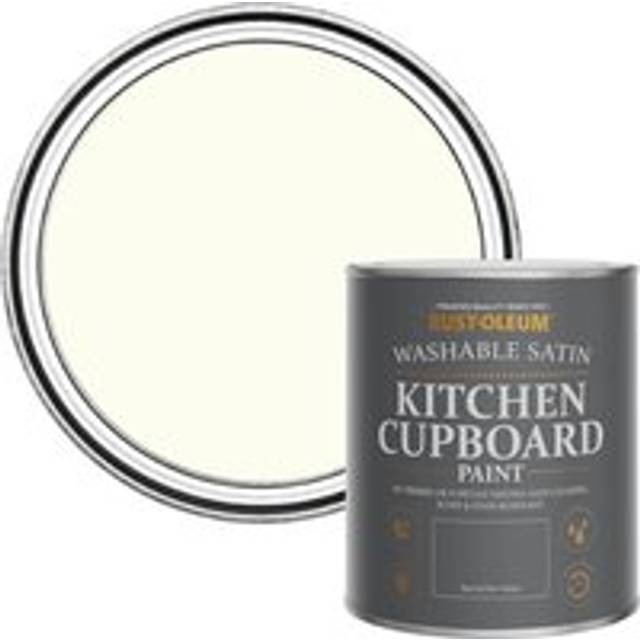 Rust-Oleum Kitchen Cupboard Paint Antique White Satin 750Ml