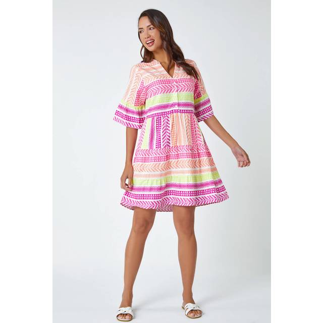 Roman Womens Aztec Print Smock Dress - Multicolour - Size 12 UK