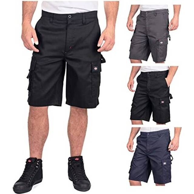 Lee Cooper Workwear LCSHO806 herr flera fickor arbetssäkerhetsbyxor lastshorts, 34W, Svart, 1