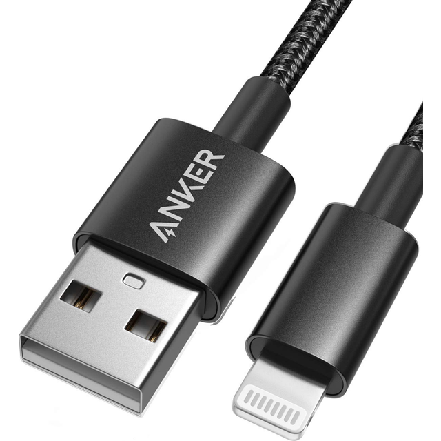 Anker 3ft lightning cable nylon mfi certified fast charging lifetime warranty