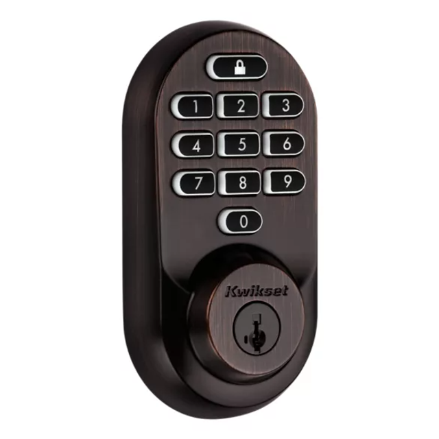 Kwikset Halo Wi-Fi Smart Lock  Keyless Entry Door Deadbolt  Geofence Auto-Unlock  Grade AAA Certified  No Hub Easy Install  Venetian Bronze Lifetime F