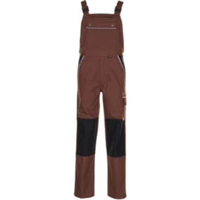 Planam 2136048 storlek 48 "Canvas 320" Dungarees - brun/svart