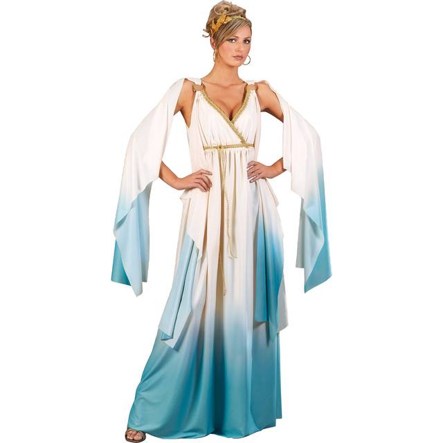 Greek Goddess Costume For Women | Goddess Costumes - Blue&#47;White (M/L)