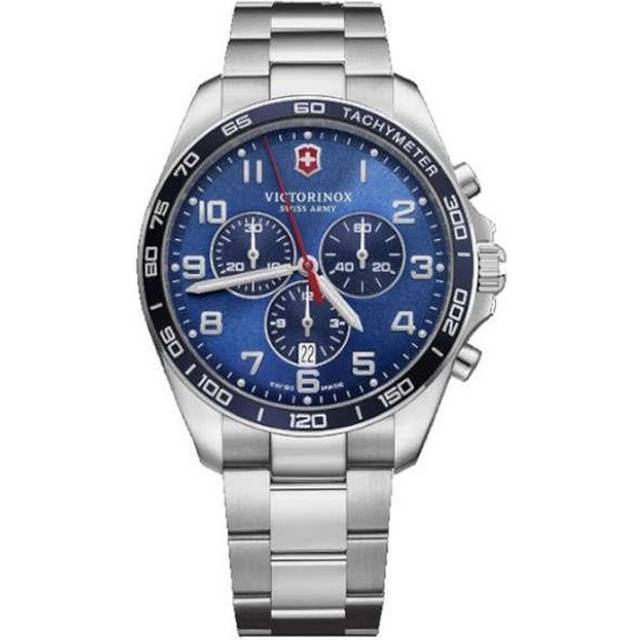 Victorinox Fieldforce Classic Chrono Men's Watch V241901 – Blue Dial, Stainless Steel Bracelet