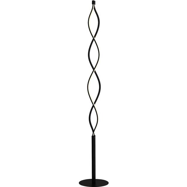 Lindby LED-golvlampa Welina, svart, 150 cm, dimbar