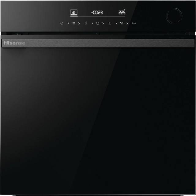 Hisense Hi6 BlackLine BSA66346PDBGUK Wifi Connected Built In Electric Single Oven with Pyrolytic Cleaning - Jet Black - A+ Rated