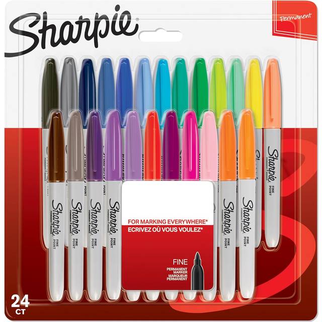 Sharpie permanenta märkpennor | Fin spets | Blandade färger | 24 stycken