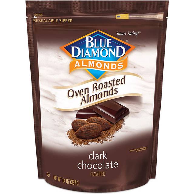 Blue Diamond Kosher Oven Roasted Almonds Dark Chocolate 14 oz