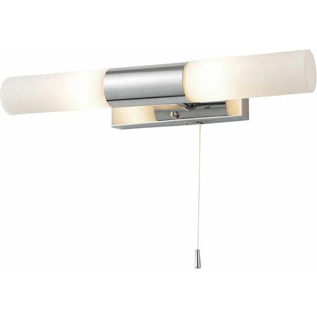 Litecraft Elena Bathroom Wall Light With Glass Shades, Polished Chrome