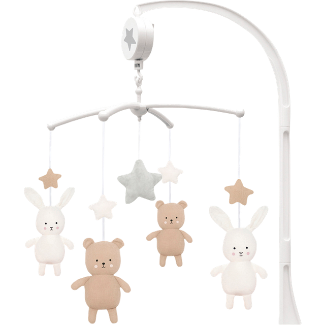 Jabadabado Teddy & Bunny Music Mobile - Væg udsmykning børn Plast Hvid - S1009