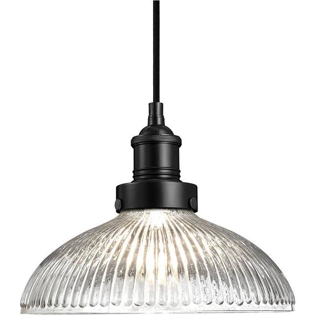 Industville Brooklyn Glass Dome Pendant Ceiling Light, 30cm