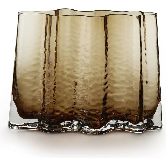 Gry Wide Vase H24 cm, Cognac