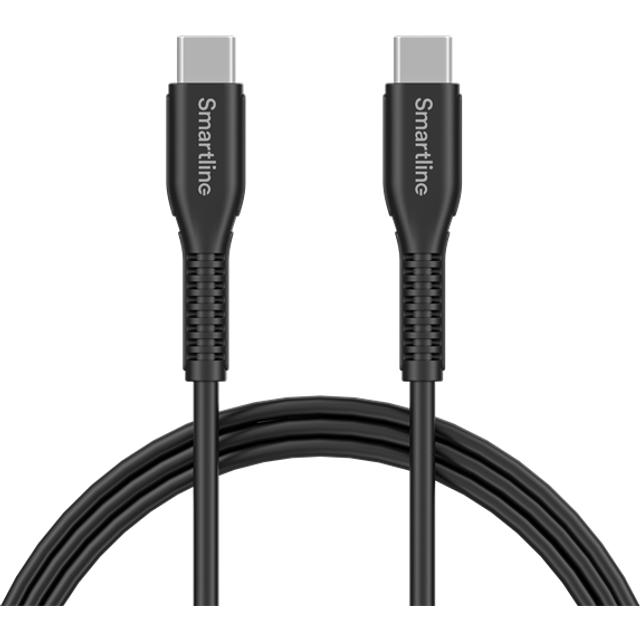 Smartline Kabel USB-C till USB-C Strong Cable 2m Svart
