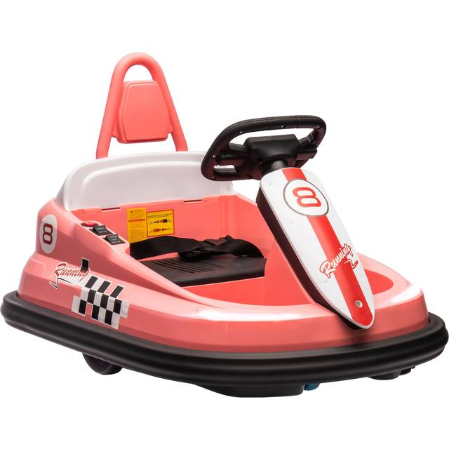 HOMCOM 6V Kids Bumper Car, 360° Rotation Waltz Car - Pink, Pink