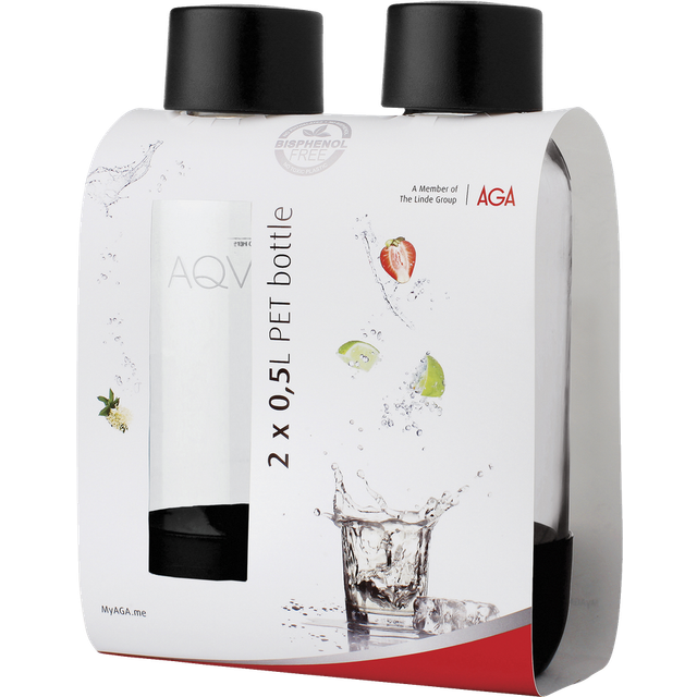 AGA AQVIA "on-the-go" 0,5L, PET-flaska, 2-pack (Svart)