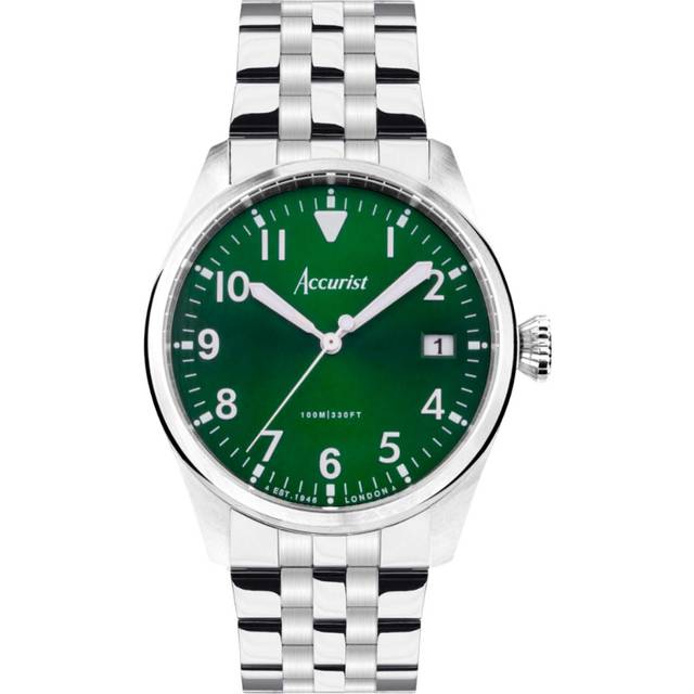 Accurist Men's Aviation 41mm Dial Stainless Steel Bracelet Watch