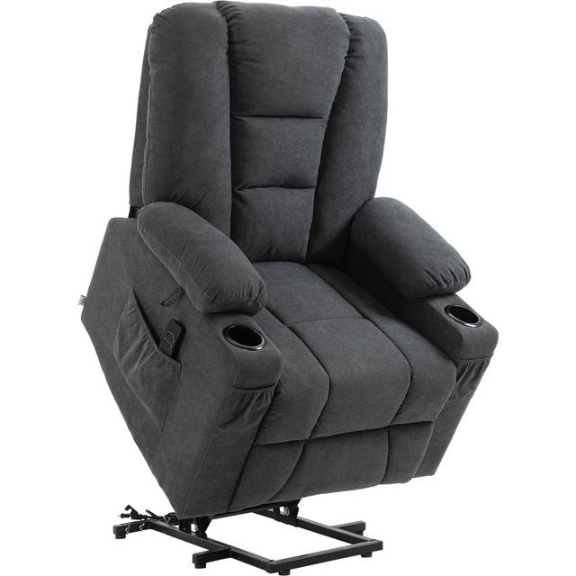 HOMCOM Riser Recliner Chair for Elderly Lift Chair - Dark Grey
