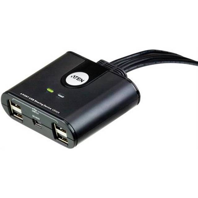 ATEN US424-AT Peripheral Switch (4-portar, USB 2.0), svart