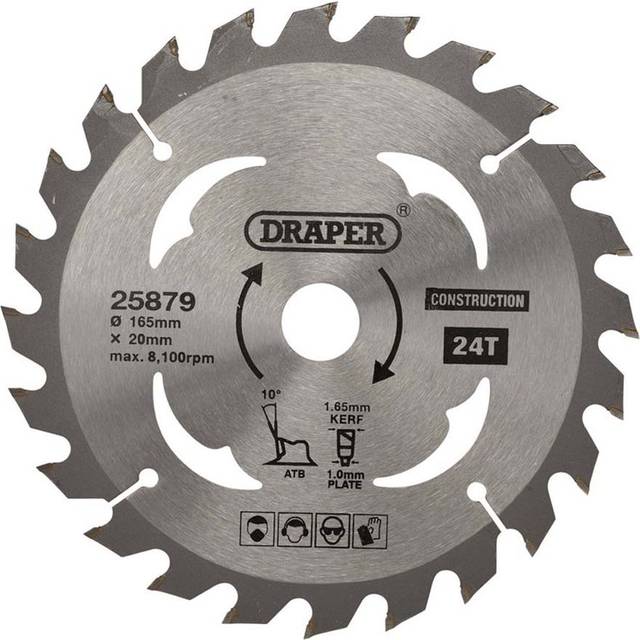 Draper 25879 TCT Cordless Construction C/Saw Blade-Wood-Composites...