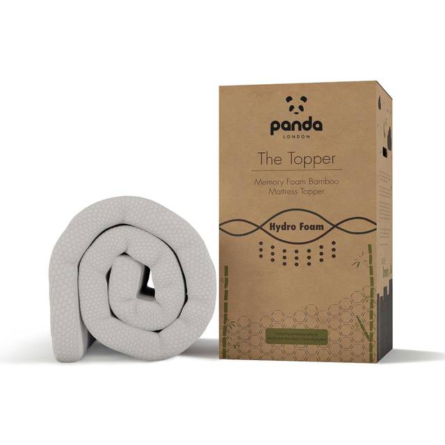 Panda Memory Foam Bamboo Mattress Topper - EU King, White