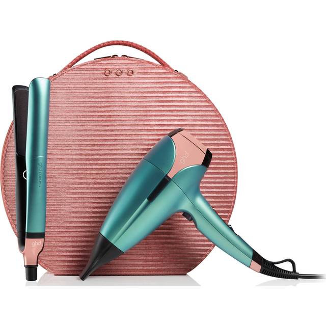 Ghd Deluxe Chronos Straightener & Helios Hair Dryer In Icy Blue Gift Set