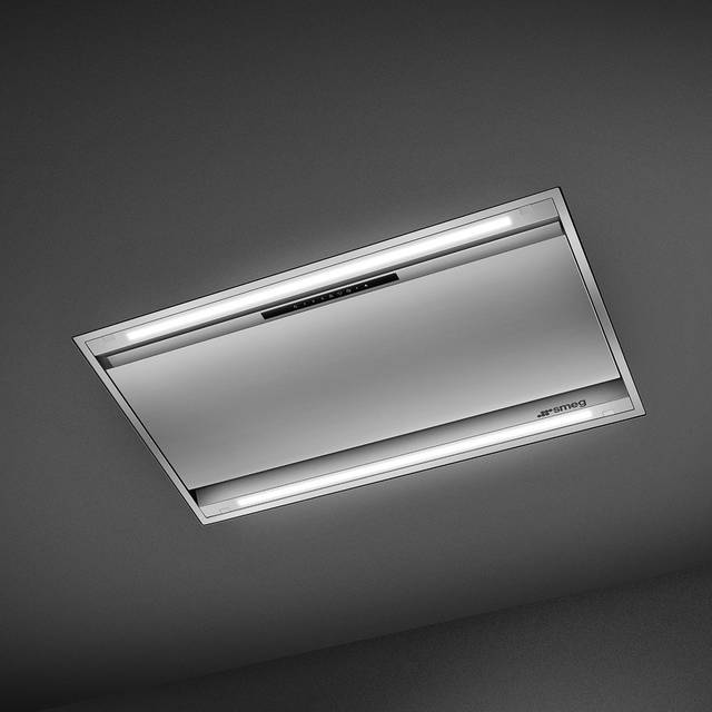 Smeg KLT9L4X 90cm Ceiling Cooker Hood - Stainless Steel