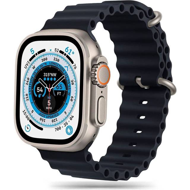 Apple Watch Ultra 2/Ultra/9/8/SE (2022)/7/SE/6/5/4 Tech-Protect Iconband Pro TPU Reim - 49mm/45mm/44mm/42mm - Svart