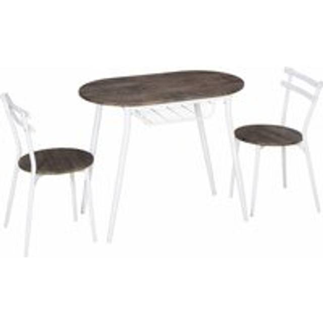 Oval Kitchen Dining Table Set with 2 Chairs Oak