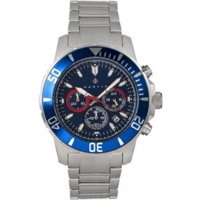 Nautis Mens Dive Chrono 500 Chronograph Bracelet Watch - Blue Stainless Steel - One Size