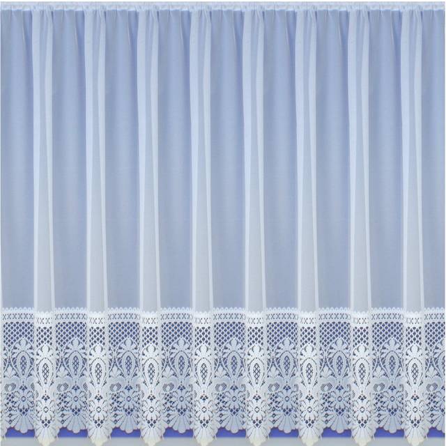 Tyrone Textiles 500 x 160cm Brazil Heavy Base Lace Net Cut Panels (197x63"), White