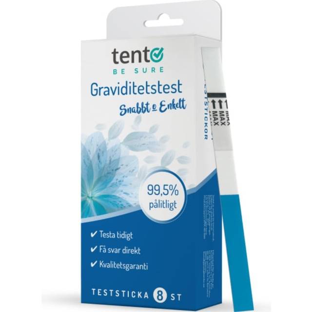 Tento Be Sure Graviditetstest Sticka 8-pack - Multi