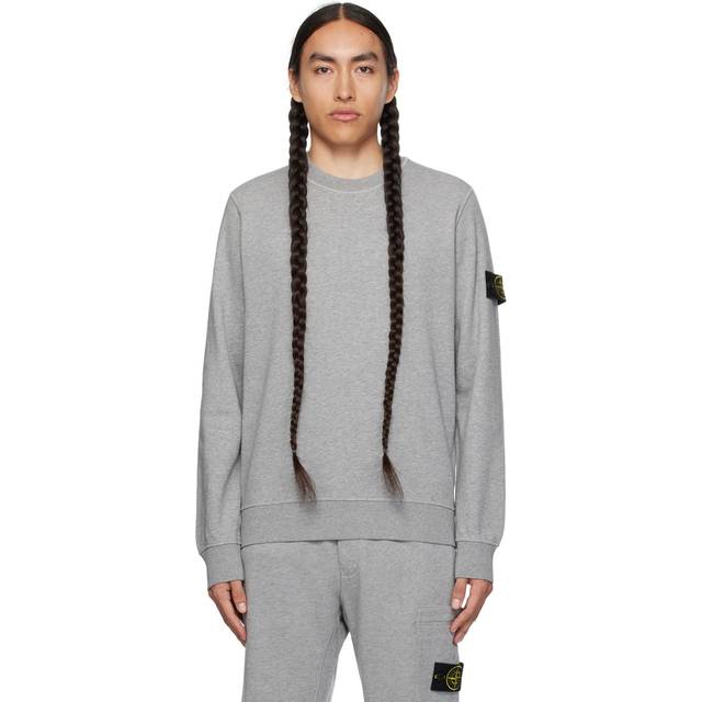 STONE ISLAND Garment Dyed Sweatshirt 'Melange Grey' 741563051-V0M64