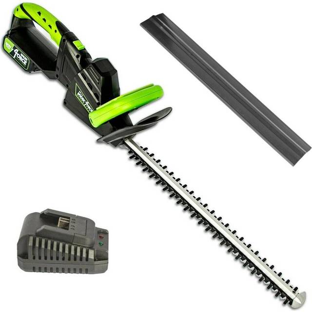 Mylek Cordless Hedge Trimmer 20v Electric Cutter - Green